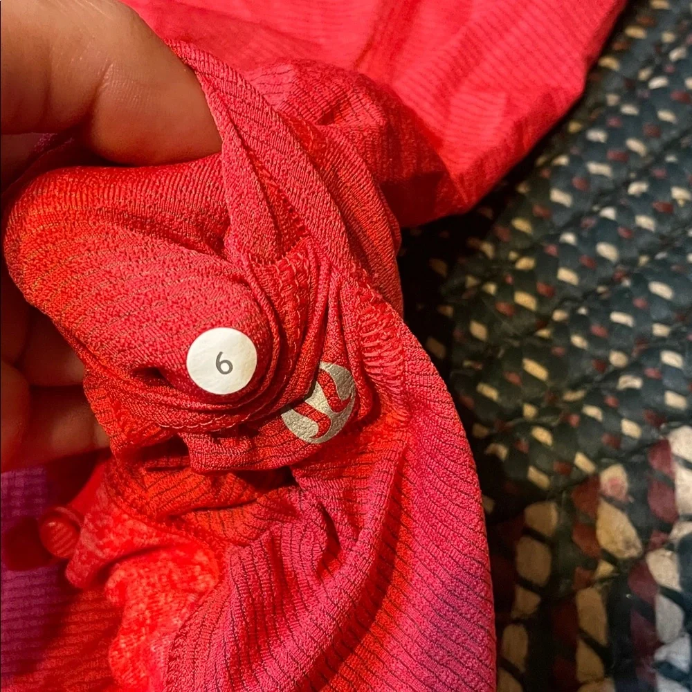 Lululemon Run Willpower Short Sleeve‎ Shirt Red 6
